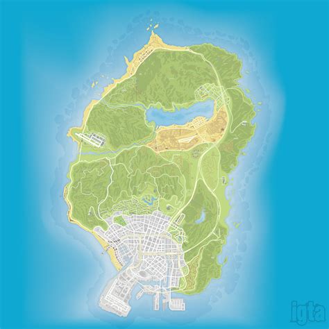 How big is GTA V map?