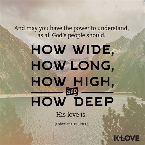 How big is God's love for me?