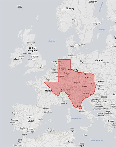 How big is Texas compared to most countries?
