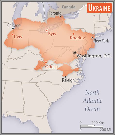 How big is Ukraine compared to the state of Georgia?