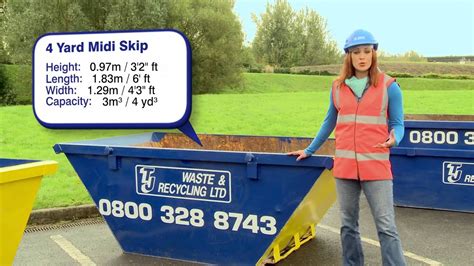 How big is a 4 cubic yard skip?