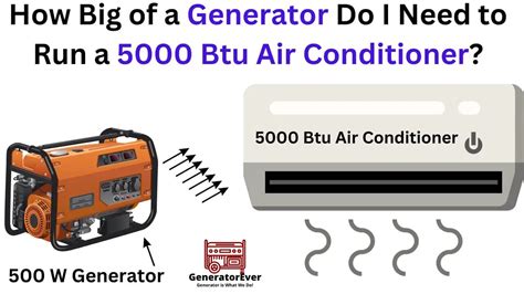 How big of a generator do I need to run central air?