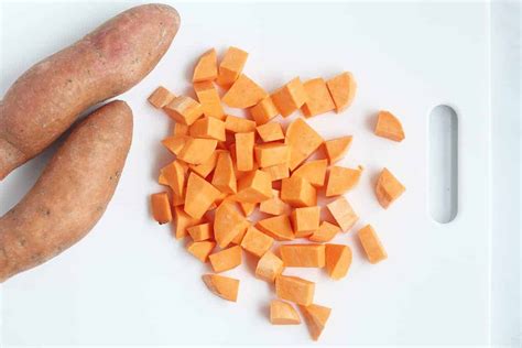 How big to cut sweet potatoes?