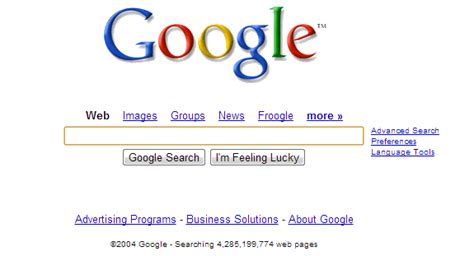 How big was Google in 2004?