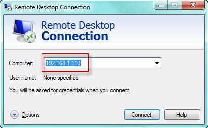 How can I access another laptop using IP address?