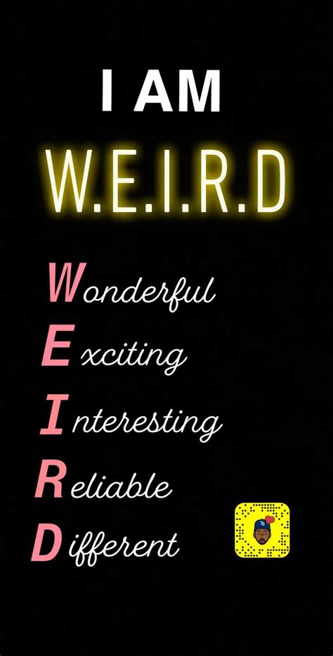 How can I be less weird?