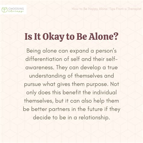 How can I be okay with being alone?