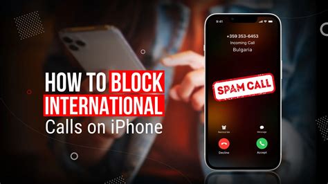 How can I block all international calls on my iPhone?