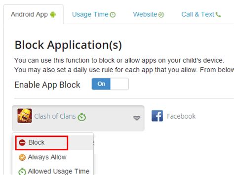 How can I block apps on son's PlayStation?