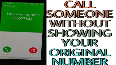 How can I call someone without showing my original number?