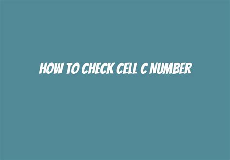 How can I check Cell C?