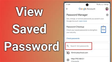 How can I check my saved passwords?