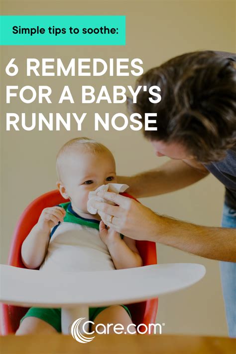 How can I dry my 18 month olds runny nose?