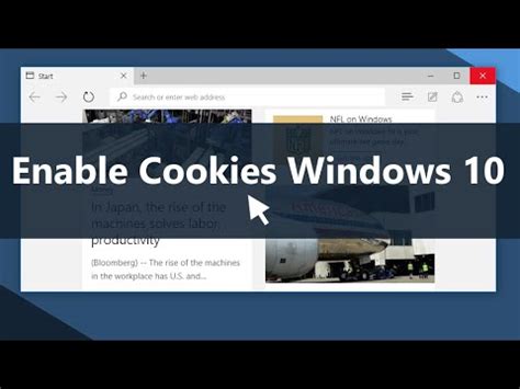 How can I enable cookies on Windows 10?