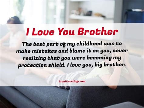 How can I express my love to my brother?