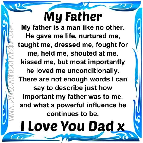 How can I express my love to my father?