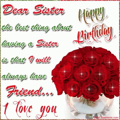 How can I express my love to my sister on her birthday?