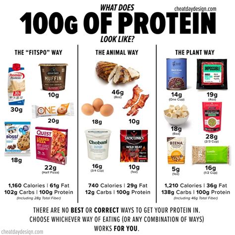 How can I fit 100g of protein a day?