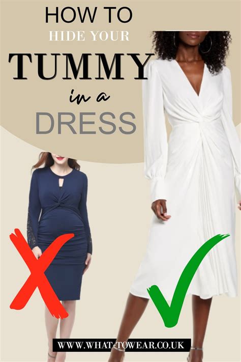 How can I hide my belly fat in a short dress?