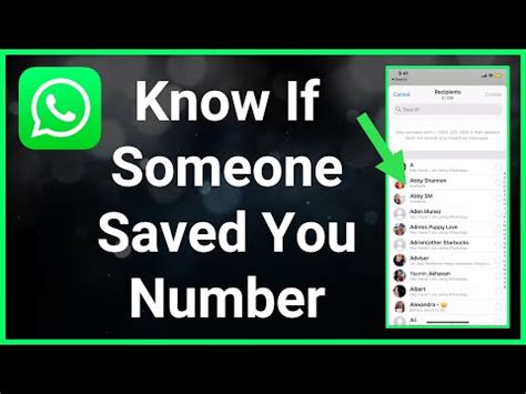 How can I know if someone has saved my number?