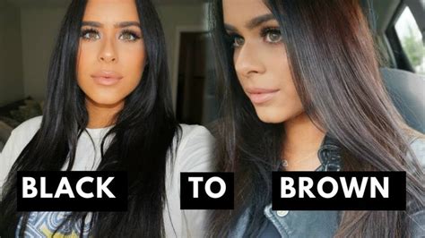 How can I lighten my black hair to brown naturally?