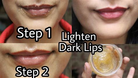 How can I lighten my dark lips?