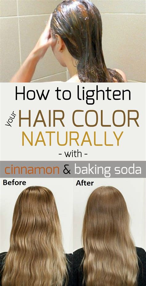 How can I lighten my hair with baking soda naturally?