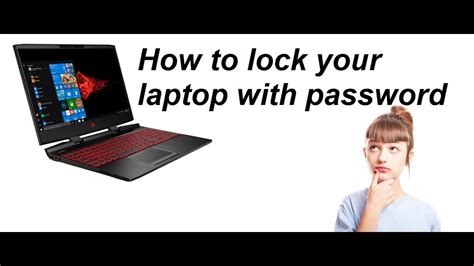 How can I lock my laptop with password?