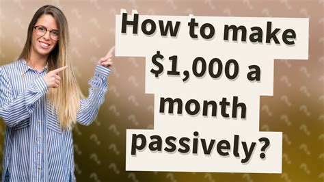 How can I make $1000 a month passively?