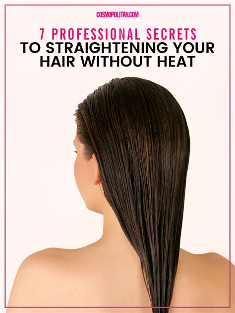 How can I make my hair straight without heat in 5 minutes?