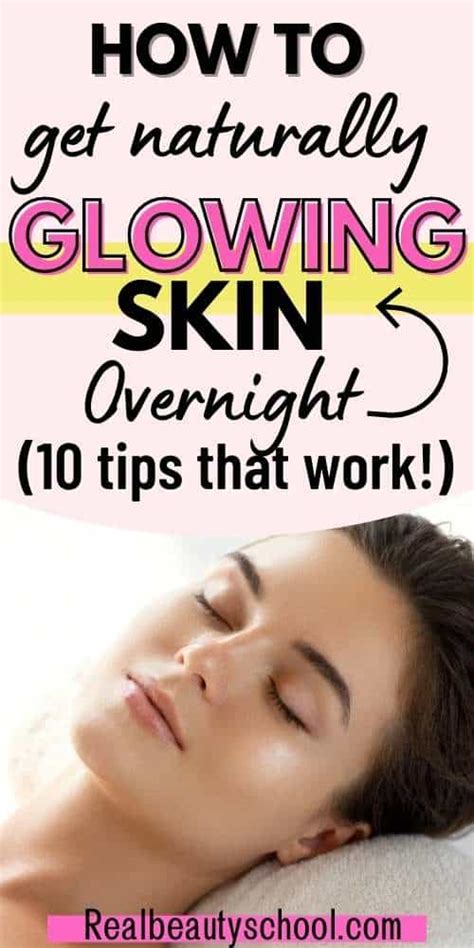 How can I make my skin glow overnight?