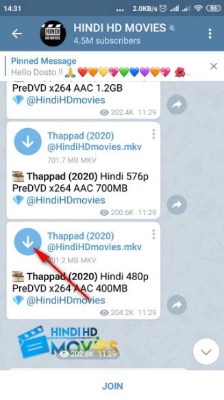 How can I open Telegram downloaded movies?