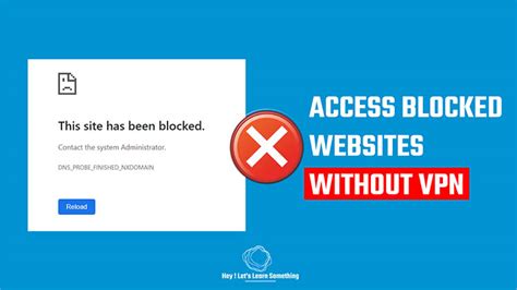 How can I open banned websites without VPN?