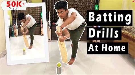 How can I practice cricket batting at home?