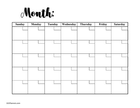 How can I print a free monthly calendar?