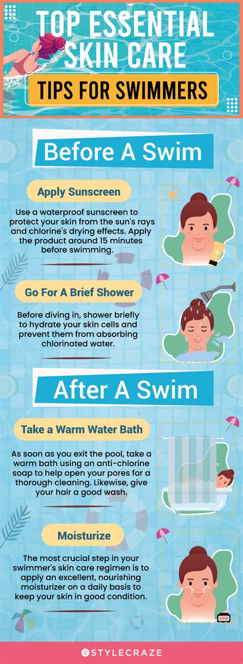 How can I protect my skin in a swimming pool?