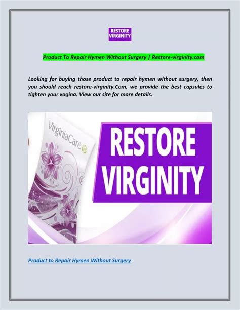 How can I recover my hymen without surgery?
