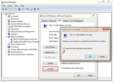 How can I remove a device driver?