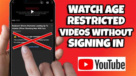 How can I see age restricted content without signing in?
