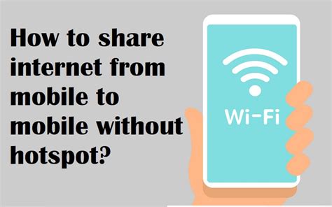How can I share internet from PC to mobile without hotspot?