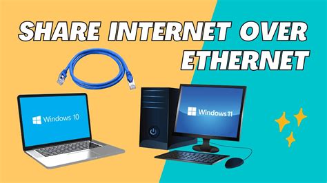 How can I share internet from laptop to PC with cable?