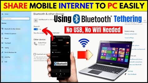 How can I share internet without hotspot and Bluetooth?
