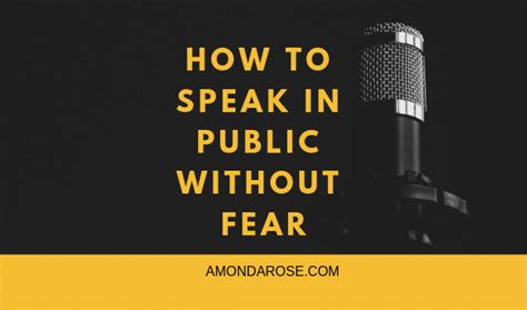 How can I speak in public without fear?
