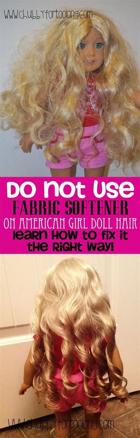 How can I straighten my dolls hair without fabric softener?