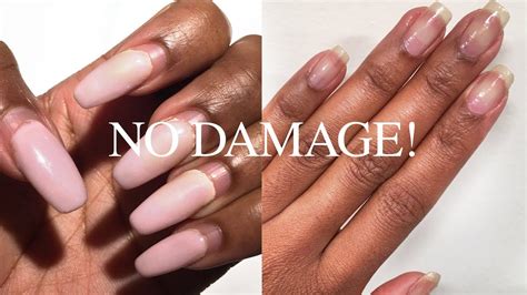 How can I take off my acrylic nails without damage?