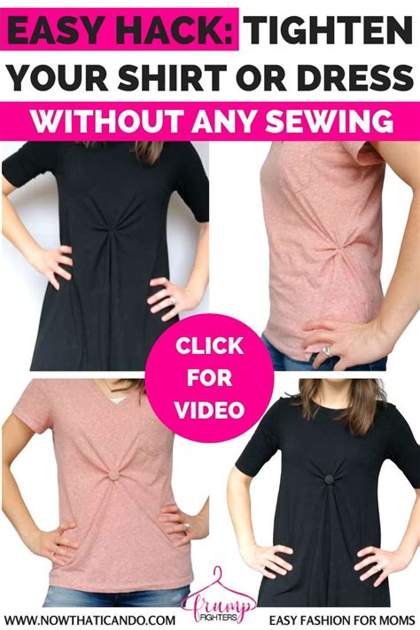 How can I tighten my shirt without sewing?