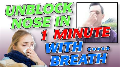 How can I unblock my nose in 30 seconds?