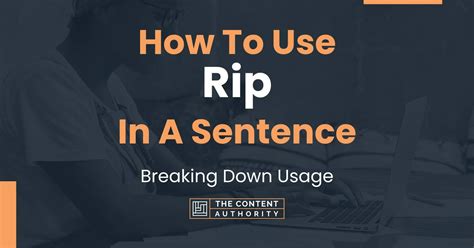 How can I use RIP in a sentence?