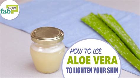 How can I use aloe vera to whiten my skin fast?