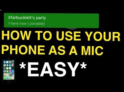 How can I use my phone as a mic for Xbox?